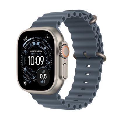Immagine di Apple Watch Ultra 3 GPS + Cellular 49mm Cassa Titanio con Cinturino Ocean Blu Salmastro