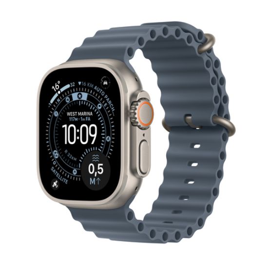 Immagine di Apple Watch Ultra 3 GPS + Cellular 49mm Cassa Titanio con Cinturino Ocean Blu Salmastro