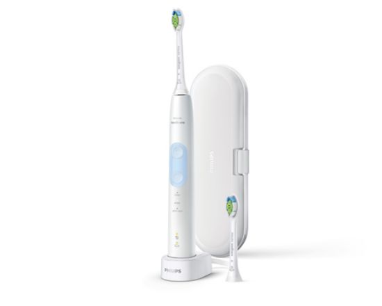 Immagine di Philips Sonicare ProtectiveClean 5100 Spazzolino Elettrico Sonico Bianco, con custodia da viaggio HX6859/29