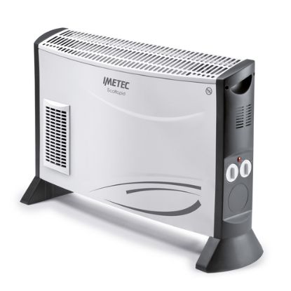 Immagine di Imetec Eco Rapid, Stufa Elettrica 2000 W, Tecnologia a Basso Consumo Energetico, Termoconvettore 4 Temperature, Termostato Ambiente, Silenzioso