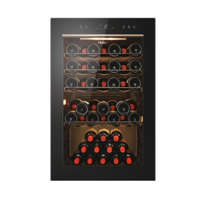Immagine di Haier Wine Bank 50 Serie 3 HWS49GAE Cantinetta vino con compressore Libera installazione Nero 49 bottiglia/bottiglie