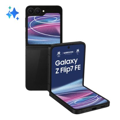 Immagine di Samsung Galaxy Z Flip7 FE Smartphone AI, RAM 8GB, 256GB, Display 3,4" Super AMOLED/6,7" Dynamic AMOLED 2X, Fotocamera 50MP, Black