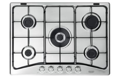 Immagine di De’Longhi DFI 57 ASV piano cottura Acciaio inox Da incasso 70 cm Gas 5 Fornello(i)