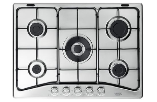 Immagine di De’Longhi DFI 57 ASV piano cottura Acciaio inox Da incasso 70 cm Gas 5 Fornello(i)