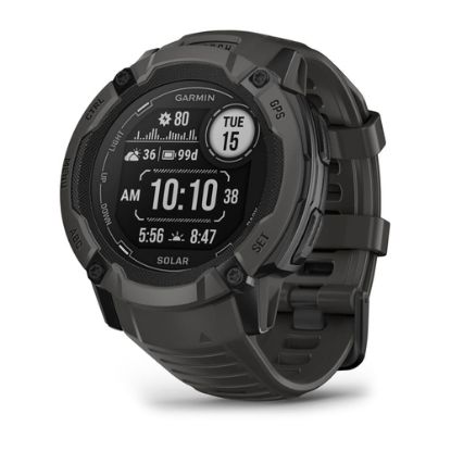 Immagine di Garmin Instinct 2X Solar 2,79 cm (1.1") MIP 50 mm Digitale 176 x 176 Pixel Touch screen Grafite GPS (satellitare)