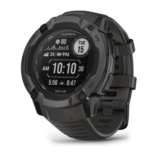 Immagine di Garmin Instinct 2X Solar 2,79 cm (1.1") MIP 50 mm Digitale 176 x 176 Pixel Touch screen Grafite GPS (satellitare)