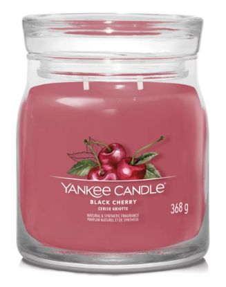 Immagine di Yankee Candle Black Cherry candela di cera Cilindro Ciliegia (frutto) Rosso 1 pz