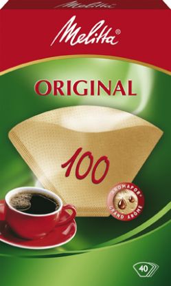 Immagine di Melitta 12603.3 filtro da caffè 40 pz Marrone Filtro per caffè usa e getta