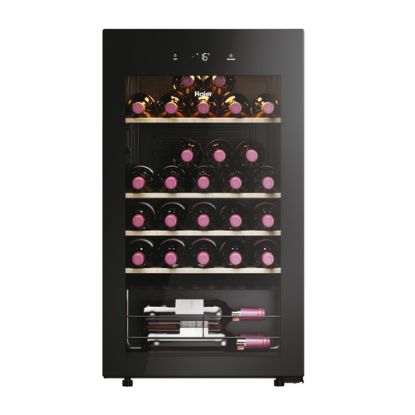 Immagine di Haier Wine Bank 50 Serie 3 HWS34GGH1 Cantinetta vino con compressore Libera installazione Nero 34 bottiglia/bottiglie
