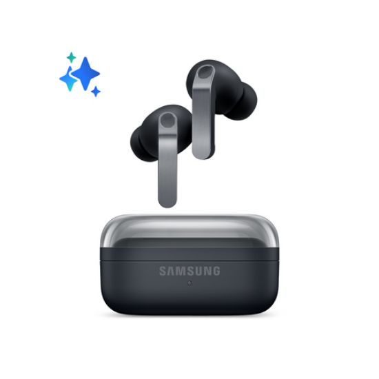 Immagine di Samsung Galaxy Buds4 Pro, Black, Corpo in metallo, Altoparlante a 2 vie e doppio amplificatore, Chiamate cristalline, Audio a 360°, ANC migliorata, Controllo adattivo del rumore, Connessione senza interruzioni e One UI, AI pronto ai comandi vocali