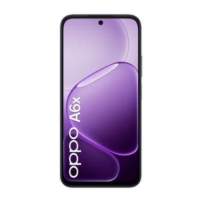Immagine di OPPO A6x AI Smartphone, doppia fotocamera 13MP+QVGA, Selfie 5MP, Display 6.75” 120HZ IPS HD+, 6100mAh, RAM 4GB(Esp1GB/2GB/4GB)+ROM 128GB [Versione Italia], Black Purple