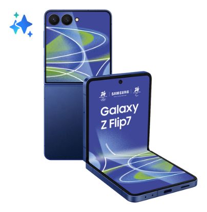 Immagine di Samsung Galaxy Z Flip7 Smartphone AI, RAM 12GB, 512GB, Display 4,1" Super AMOLED/6,9" Dynamic AMOLED 2X, Fotocamera 50MP, Blue Shadow