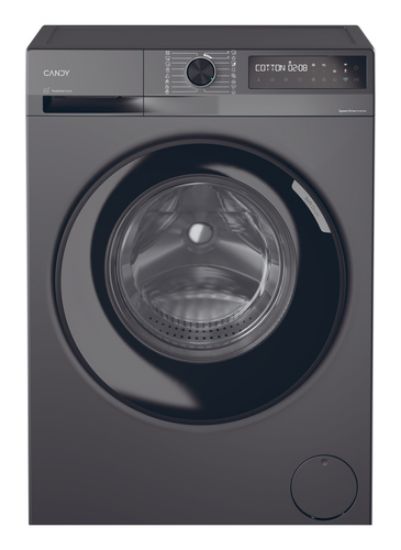Immagine di Candy ProWash 500, Lavatrice Slim 8 KG, 10% più efficente della classe A, 1400 giri, Antracite, Inverter, Vapore, Wi-Fi, Smart Wash, BR 48B6G-S