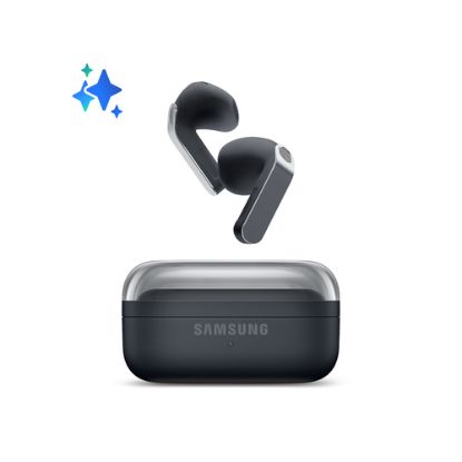 Immagine di Samsung Galaxy Buds4, Black, Corpo in metallo, Altoparlante a 1 via, equalizzatore adattivo, Chiamate cristalline, Audio a 360°, ANC, Controllo adattivo del rumore Connessione senza interruzioni e One UI, Galaxy AI pronto ai comandi vocali