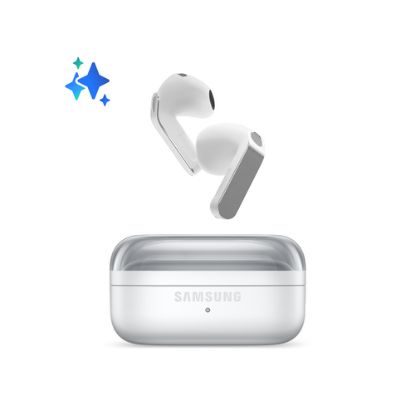 Immagine di Samsung Galaxy Buds4, White, Corpo in metallo, Altoparlante a 1 via, equalizzatore adattivo, Chiamate cristalline, Audio a 360°, ANC, Controllo adattivo del rumore Connessione senza interruzioni e One UI, Galaxy AI pronto ai comandi vocali