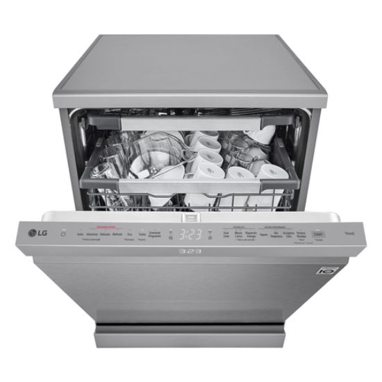 Immagine di LG QuadWash DF587HVS Lavastoviglie libera installazione Serie 5, Classe A-10%, 14 coperti, Vapore, Wi-Fi, Grigia