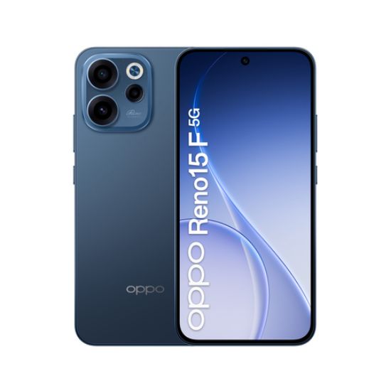 Immagine di OPPO Reno15 F 5G AI Smartphone, Tripla fotocamera 50+8+2MP, Selfie 50MP, Display 6.57” 120HZ AMOLED FHD+, 6500mAh, RAM 8GB(Esp2GB/4GB/8GB)+ROM 256GB [Versione Italia], Twilight Black