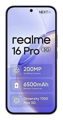 Immagine di realme 16 Pro 17,3 cm (6.8") Doppia SIM 5G 8 GB 512 GB 6500 mAh Viola