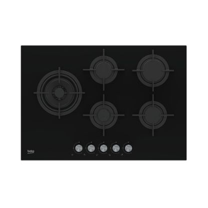 Immagine di Beko HILL 75222 S piano cottura Nero Da incasso 75 cm Gas 5 Fornello(i)