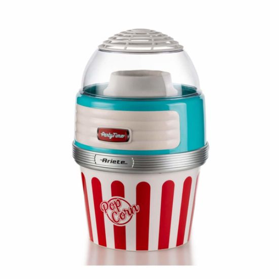 Immagine di Ariete 2957 Pop Corn XL Party Time - Macchina per Popcorn - Scoppia 60gr di Mais in 2 minuti ad Aria Calda - Ciotola Estraibile - 1100 Watt - Celeste