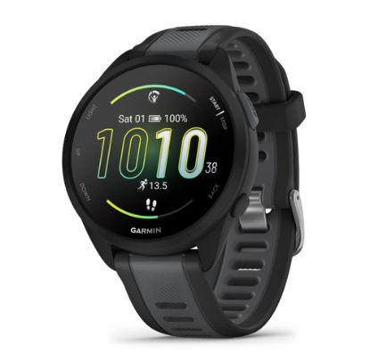 Immagine di Garmin Forerunner 165 3,05 cm (1.2") AMOLED 43 mm Digitale 390 x 390 Pixel Touch screen Nero GPS (satellitare)