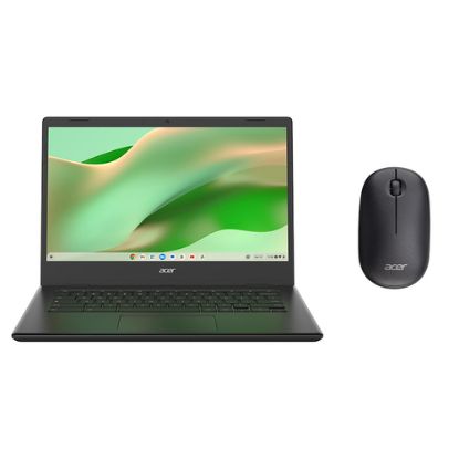 Immagine di Acer Chromebook CBOA314-1H-C5GY + Mouse Intel® Celeron® N N4500 35,6 cm (14") Full HD 4 GB LPDDR4x-SDRAM 64 GB eMMC Wi-Fi 5 (802.11ac) ChromeOS Italiano Nero