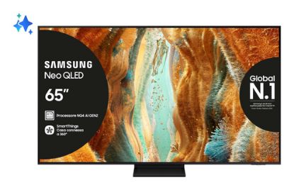 Immagine di Samsung Neo QLED AI TV 65" QE65QN70FAUXZT 4K Mini LED, Processore NQ4 AI Gen2, 4K AI Upscaling, Motion Xcelerator 144Hz, Neo Quantum HDR, OTS Lite, AirSlim Design, Vision AI Smart TV, 2025