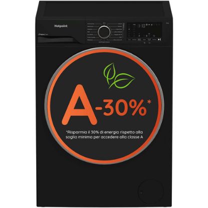 Immagine di Hotpoint Ariston HB 103B CARE IT, Capacità 10kg, classe A -30%, colore Black, 1400 giri, Display digitale XL, Vapore