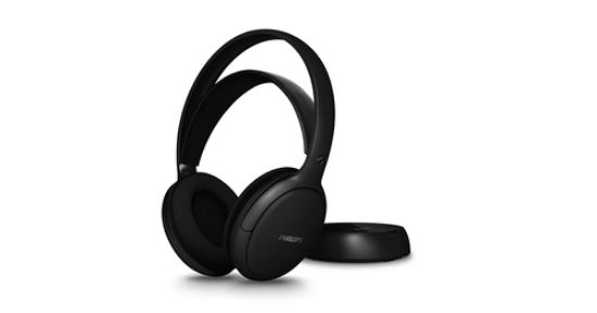 Immagine di Philips Serie 6000 SHD6000BK/12 cuffia e auricolare Cuffie Con cavo e senza cavo A Padiglione TV Base di ricarica Nero