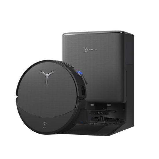Immagine di Ecovacs DEEBOT T90 PRO OMNI Robot aspirapolvere lavapavimenti, 30.000 Pa, ricarica PowerBoost, OZMO ROLLER 3.0 con TruEdge 3.0, erogazione automatica della soluzione detergente, AGENTE YIKO AI, Nero