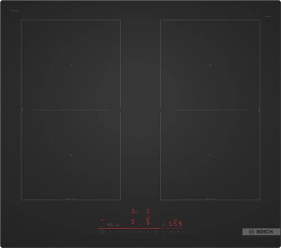 Immagine di Bosch PVQ61CHB1E piano cottura Nero Da incasso 59.2 cm Piano cottura a induzione 4 Fornello(i)