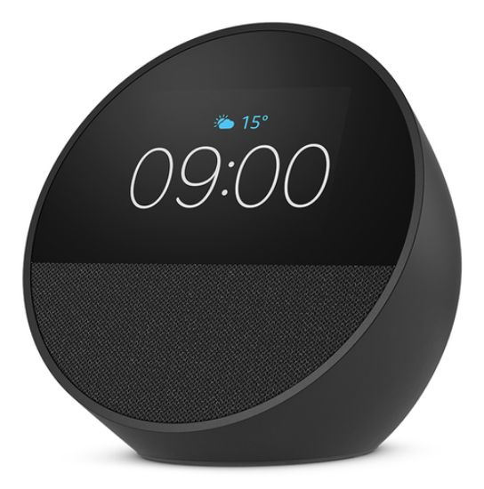Immagine di Amazon Nuovo Echo Spot (modello 2024) | Sveglia intelligente con suono di qualità e Alexa | Nero