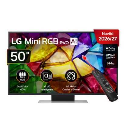 Immagine di LG Mini RGB 50'' Serie MRGB87 50MRGB87B6B, 4K, RGB Primary Color Pro, Dolby Vision, Motion Booster 288, SMART TV 2026
