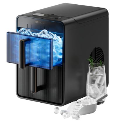 Immagine di Dreame Aura Macchina per la produzione di cubetti di ghiaccio integrata/indipendente 12 kg/24h Nero, Oro