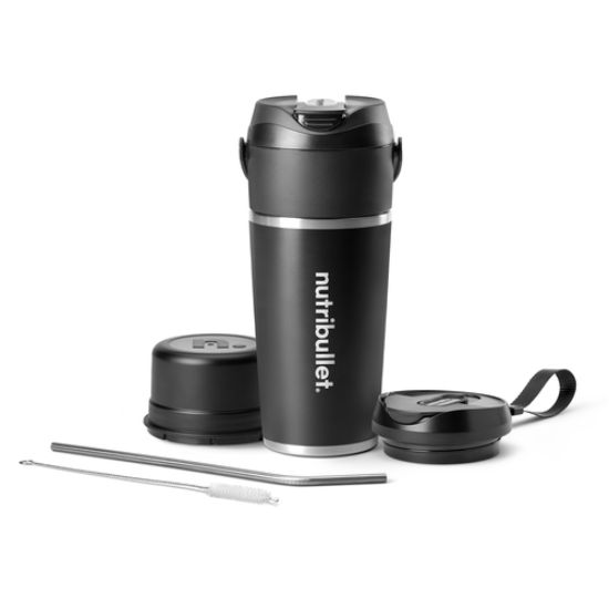 Immagine di NutriBullet Flip – Frullatore Compatto, Ricaricabile USB-C, Mantenimento Freddo 24h, Smoothie Maker, Nero (NBP016B)