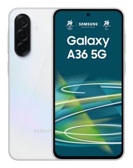 Immagine di Samsung Galaxy A36 5G, Smartphone con Funzioni intelligenti, Display Super AMOLED 6.7”, 6GB RAM, 128GB, Camera 50MP, Batteria 5.000 mAh, IP67, Awesome White