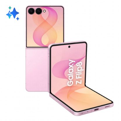 Immagine di Samsung Galaxy Z Flip8, 512GB, Pink, Selfie Camera 50MP, Now Brief, Assistente Foto, FlexWindow Personalizzata, Batteria 4300 mAh, RAM 12GB