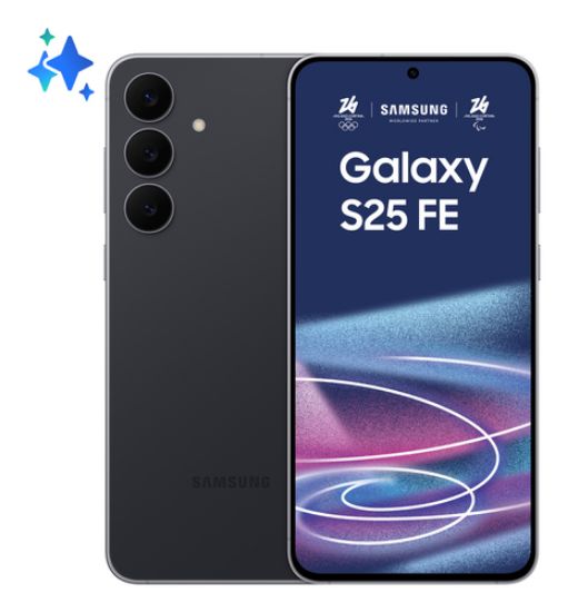 Immagine di Samsung Galaxy S25 FE, Smartphone AI, Display Dynamic AMOLED 2X 6.7'', Fotocamera 50MP, 8GB RAM, 256GB, Batteria 4.900 mAh, Jetblack