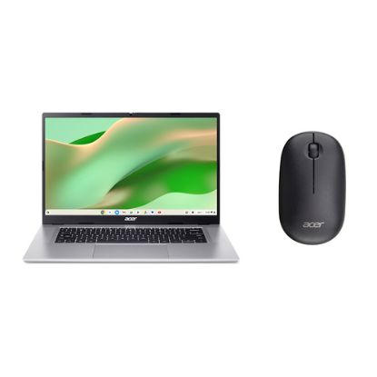 Immagine di Acer Chromebook 315 CB315-8H-88G3 + Mouse wireless MediaTek Kompanio Kompanio 540 39,6 cm (15.6") Full HD 4 GB DDR5-SDRAM 64 GB eMMC Wi-Fi 6E (802.11ax) ChromeOS Italiano Argento