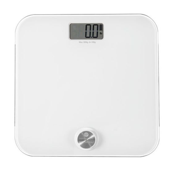 Immagine di Macom Smart Body Scale Bilancia pesapersone elettronica con funzionamento senza batterie Quadrato Bianco