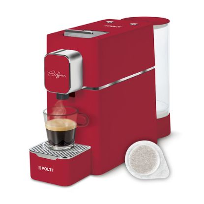 Immagine di Polti Coffea S15R, macchina da caffè a cialde E.S.E. da 44 m con espulsione automatica delle cialde nell'apposito cassetto, serbatoio removibile da 0,85 l