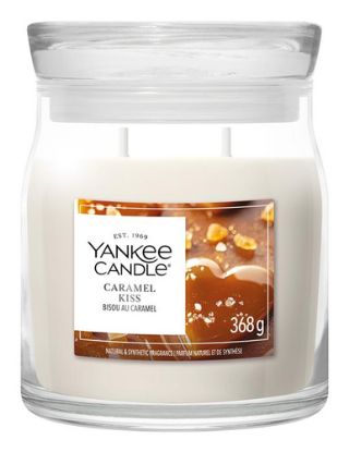Immagine di Yankee Candle Caramel Kiss candela di cera Rotondo Fiore Bianco 1 pz