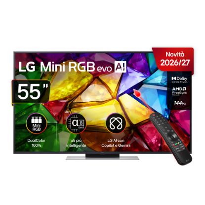 Immagine di LG Mini RGB 55'' Serie MRGB87 55MRGB87B6B, 4K, RGB Primary Color Pro, Dolby Vision, Motion Booster 288, SMART TV 2026