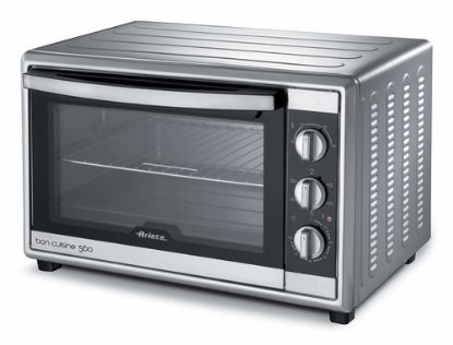 Immagine di Ariete 945 Forno Elettrico ventilato con girarrosto 56 Litri - Bon Cuisine 560 - Temperatura max 230° - Luce interna - 2200 Watt - Argento