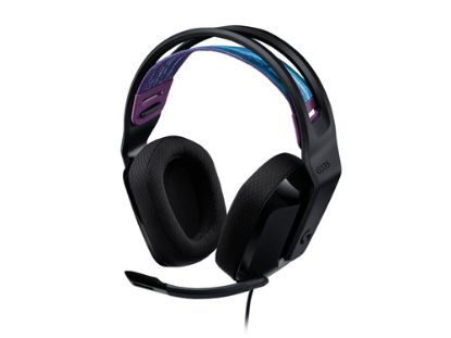Immagine di Logitech G G335, Cuffia Gaming cablata con microfono flip-to-mute, jack audio da 3,5 mm, imbottiture in memory foam, leggera, compatibile con PC, PlayStation, Xbox, Nintendo Switch/Switch 2 - Nero
