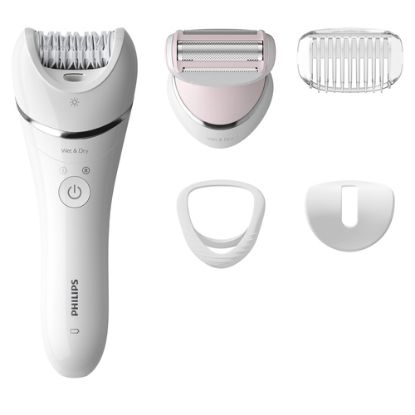 Immagine di Philips Serie 8000 Epilatore Wet & Dry con 5 accessori bianco BRE710/00