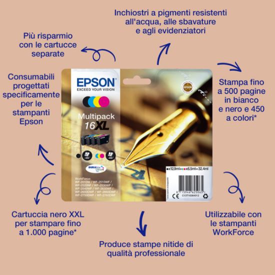 Immagine di Epson Pen and crossword Singlepack Yellow 16 DURABrite Ultra Ink