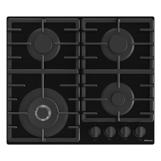 Immagine di Hisense GG663BHF piano cottura Nero Da incasso 60 cm Gas 4 Fornello(i)