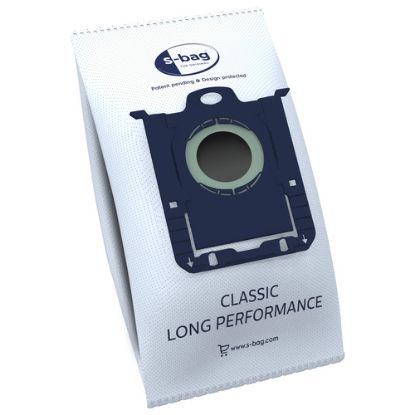 Immagine di Electrolux Accessori Aspirapolvere S-Bag® Original Classic Long Performance 4 X S-Bag - Realizzato In 3 Strati Di Materiale Sintetico Dura Fino Al 50% In Più Rispetto A Un Tradizionale Sacchetto In Carta Per Aspirapolvere. Capacità 3,5 Lt E201S