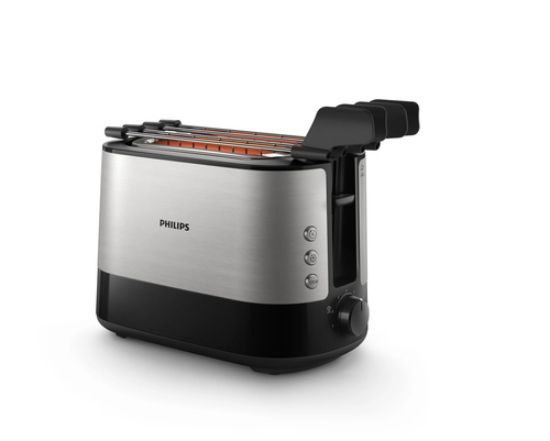 Immagine di Philips Viva Collection Tostapane HD2639/90, 730W, 2 pinze, 7 livelli di tostatura, vassoio raccogli briciole